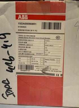 ABB断路器S3N160 3P 100A 全新库存 包装一般【询价】