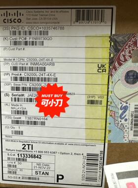 CISCO/思科 C9200L-24T-4X-E 全新行货【询价】