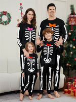 2024 Halloween Family Home Costume: Skull and Bones, Adult, Children and Baby Horror Prank Costume, Pajama Set thumbnail 3