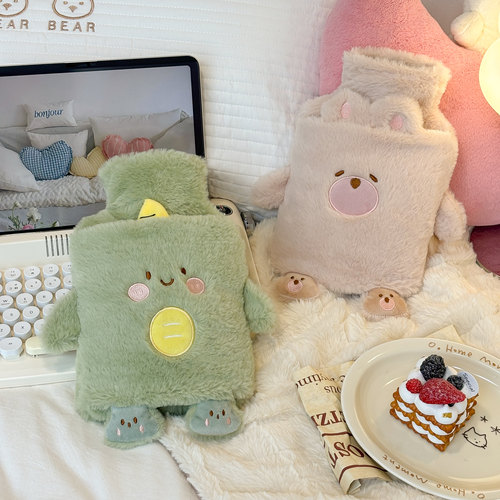 可爱毛绒注水热水袋学生暖手防爆冬季暖水袋肚子加厚女生灌水插手