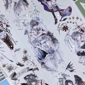 帅气人物狼男孩咕卡流麻手帐拼贴PET胶带分装 Shine工作室 霜狼步