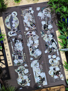 古代乐器琵琶古筝二胡背景手帐pet胶带分装 Wines工作室 花弦泠音