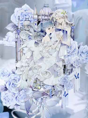 Shine工作室 夜风觅玫 百搭蓝色花花建筑咕卡流麻手帐pet胶带分装