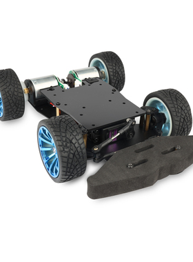 智能小车底盘 双编码器电机 主动差速 舵机转向小车 阿克曼转向