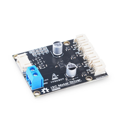 I2C4路电机驱动模块直流马达驱动智能车IIC通讯电机控制器Arduino