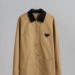 夹克外套女6013 高密高支棉外套纯色翻领长袖