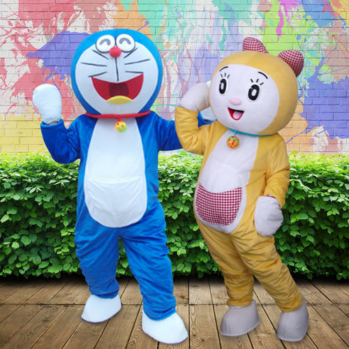 机器猫卡通人偶服装叮当猫行走道具玩偶公仔衣服活动表演演出头套