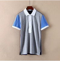 Áo thun nam 2018 mùa đông mới 67 0380 Colorblock Áo sơ mi ngắn tay giản dị - Polo áo polo có cổ