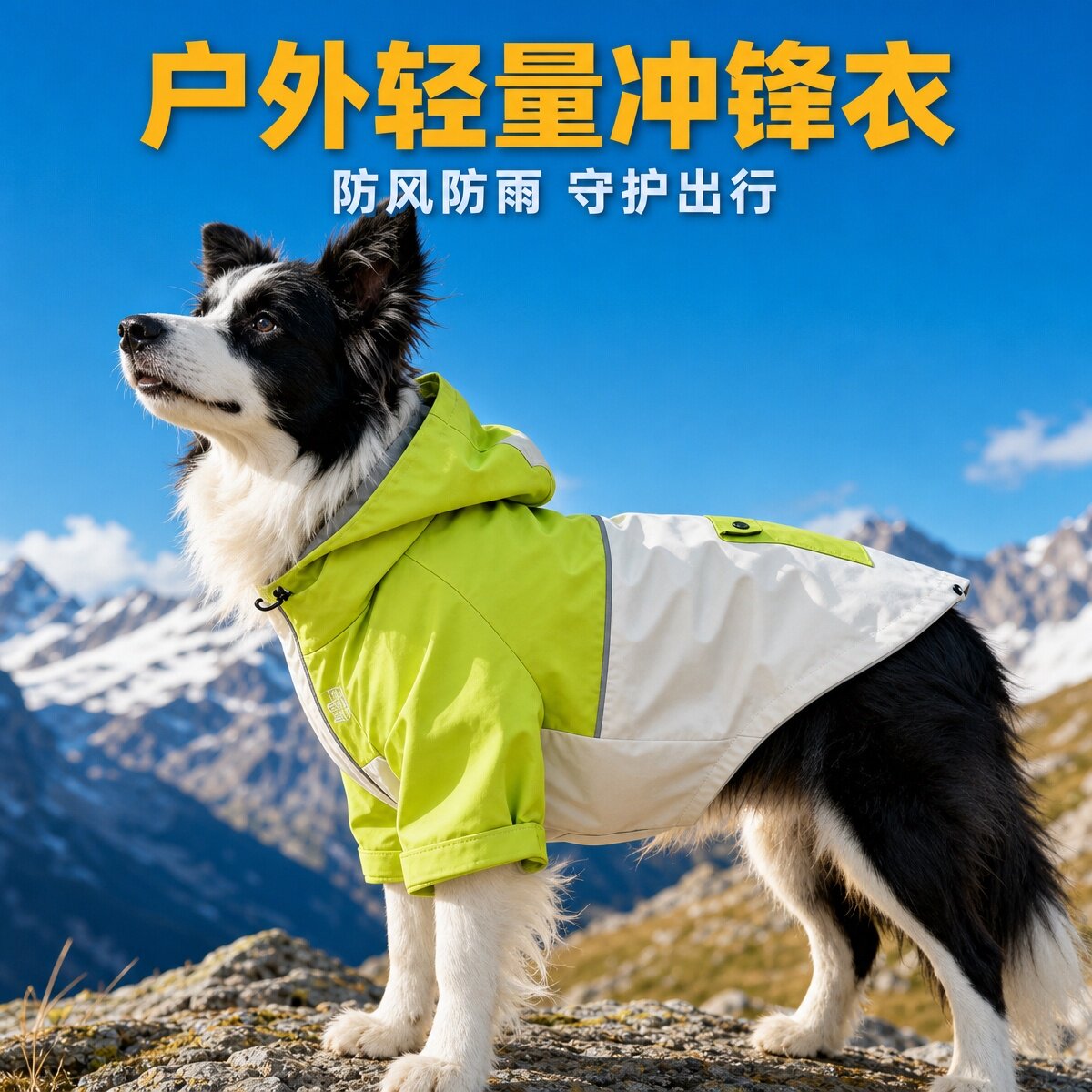 狗狗连帽防风防水加厚冲锋衣