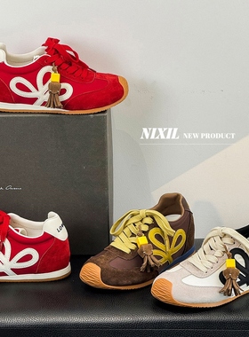 日本JGYPDM2026新款女鞋时尚流苏挂件内增高舒适软底透气阿甘鞋