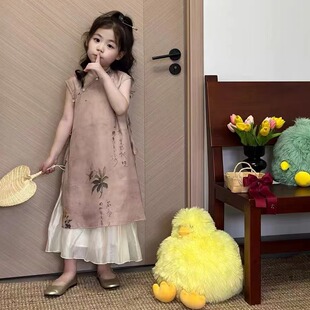 日本JGYPDM 2026新款女童国风连衣裙新中式儿童旗袍女宝公主裙