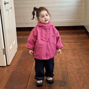 日本JGYPDM 2026新款男女童冲锋衣春秋款加绒三合一防风保暖外套