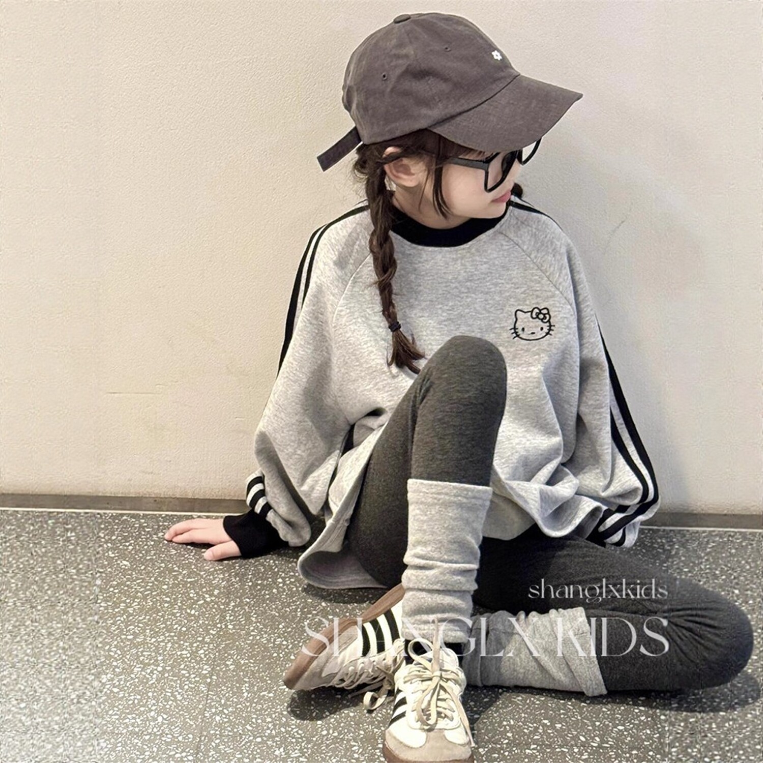 日本JGYPDM 2026新款女童卫衣春装儿童哈喽kitty猫衣服女大童上衣