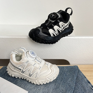 日本JGYPDM2026新款轮胎底运动鞋双网男女童中大童旋转扣超轻底鞋