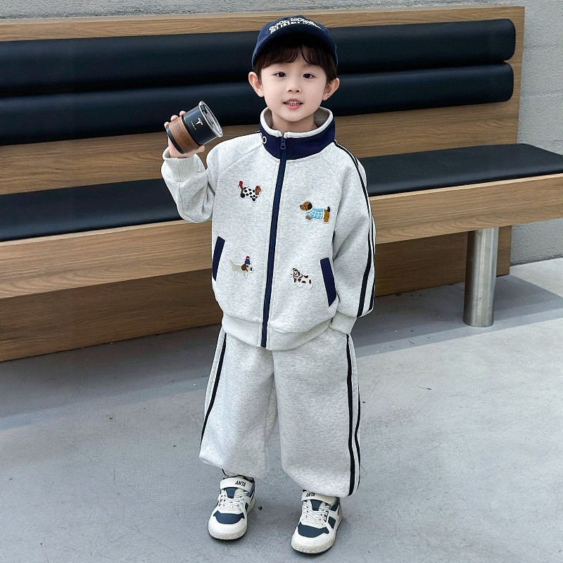 日本JGYPDM2026新款男童运动棒球服套装儿童春秋季休闲开衫两件套