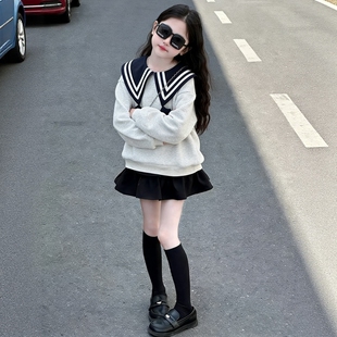 日本JGYP2026新款女童春独特超好看卫衣套装洋气时髦半身裙两件套