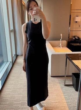 lululemon all aligned ribbed midi dress 女士运动风长款连衣群