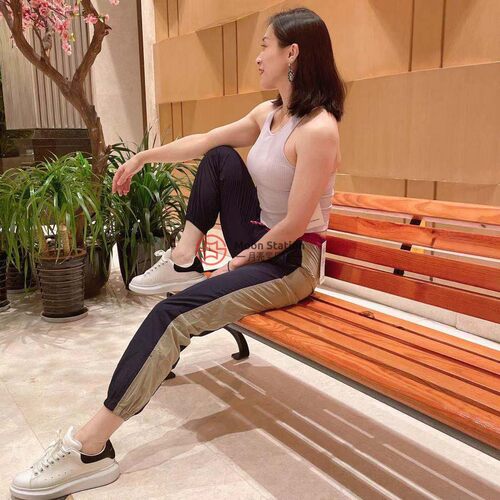 lululemon女士拼色休闲长裤