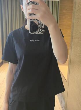 lululemon relaxed-fit cotton jersey tee*grophic 字母短袖T恤