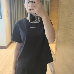 lululemon relaxed-fit cotton jersey tee*grophic 字母短袖T恤