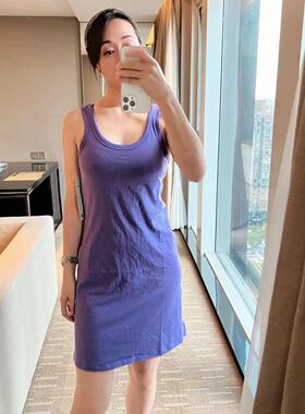Lululemon Classic-Fit Cotton-Blend Scoop Dress运动休闲连衣裙