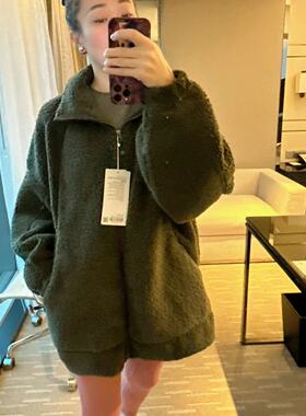 lululemon long textured fleece jacket 羊羔绒女士中长款外套