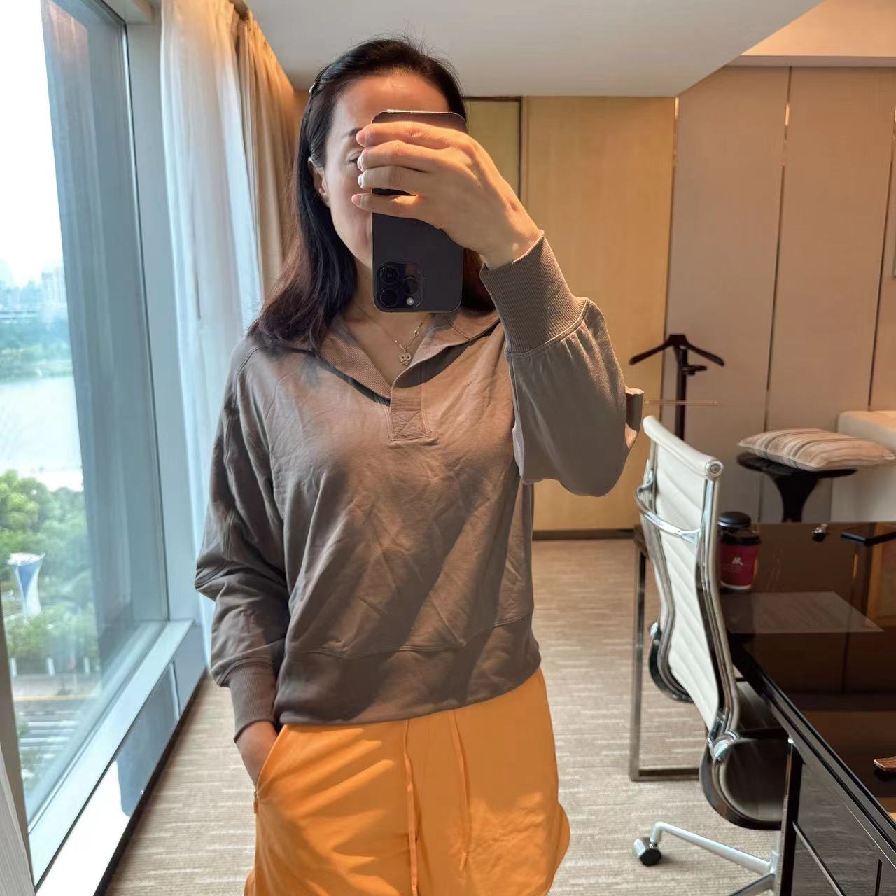 lululemon fleece 女士套头休闲衫 加绒