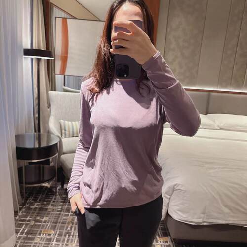 lululemon twist-back 女士螺纹后纽结长袖