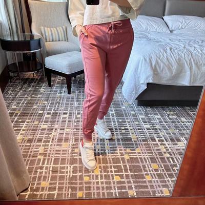 女士高腰运动裤毛圈布面料