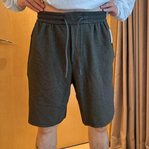 lululemon textured 男士纹理双面针织棉混纺运动短裤