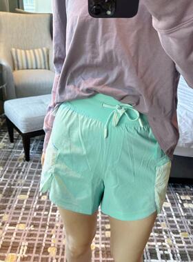lululemon wovenair 女士徒步高腰短裤