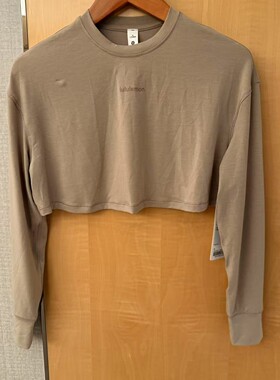 lululemon Jersey 女士训练加短款平纹针织长袖T恤