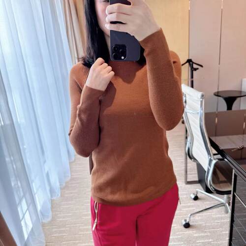 新款针织纯山羊绒毛衣套头高领