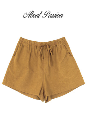 ABOUT PASSION · 天丝休闲裤女夏季亚麻五分短裤子