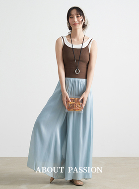 About Passion · 高腰慵懒风阔腿纱裙裤