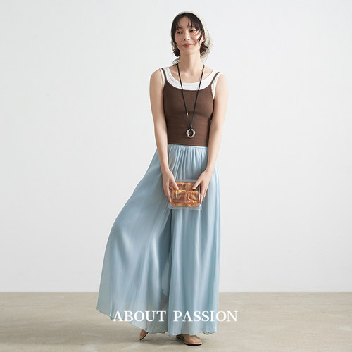 About Passion · 高腰慵懒风阔腿纱裙裤
