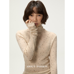 Passion 堆堆领内搭打底衫 修身 复古高领波点羊毛针织衫 About