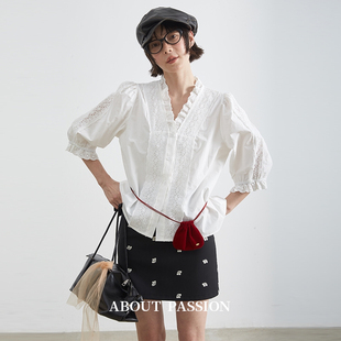 衬衫 ABOUT 法式 高级感蕾丝花边衬衣 PASSION