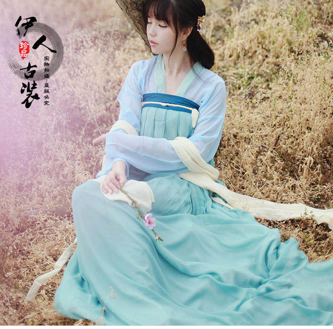 包邮玉生烟汉元素连衣日常改良汉服齐胸襦儒裙仙女古装写真摄影服