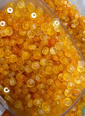 精品黄色算盘珠子落日黄色玉石算盘珠diy手链项链挂件配件配饰