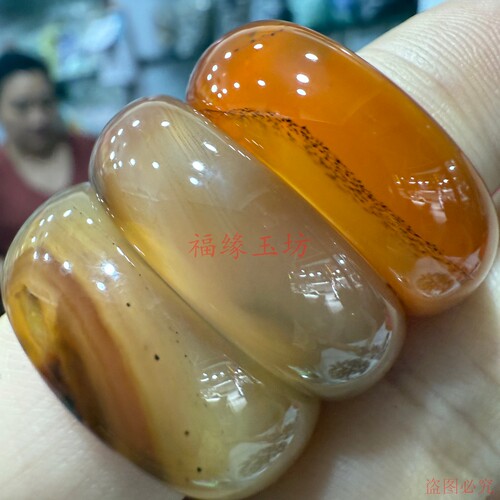 精品飘花玛瑙戒指个性男女款