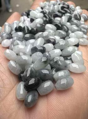 天然翡翠a货乌鸡种米珠