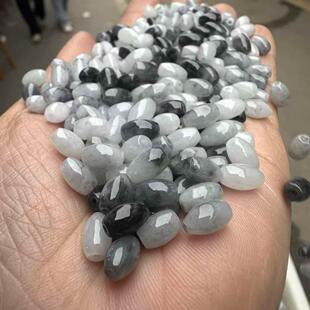 精品翡翠乌鸡种米珠玉珠子散珠批发diy编织项链手链小长珠配件