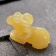 天然玉石金丝玉黄龙玉立体生肖玉羊吊坠 洋洋得意玉饰品玉坠挂件
