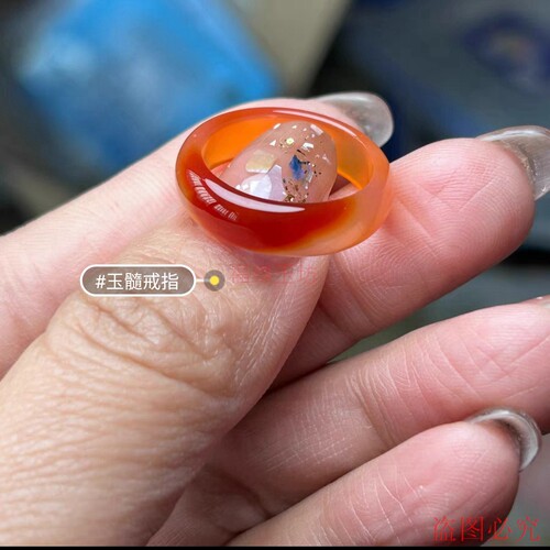 天然玉石正品真玉红玛瑙戒指
