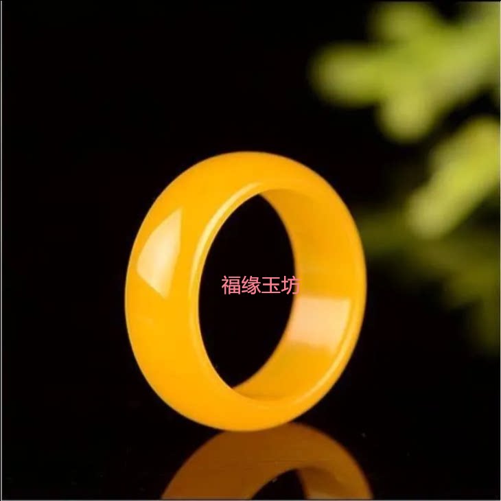 精仿疆黄龙玉原石戒指 和田玉金丝玉指环戒圈尾戒男女款