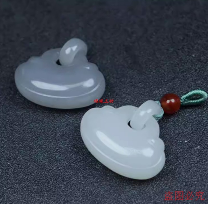 高档和田玉平安如意锁吊坠晴水料透润平安扣环男女款毛衣链颈饰,珠宝/钻石/翡翠,颈饰,淘宝优惠券,粉丝福利购,淘宝优惠卷