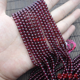 6A收藏级酒红石榴石散珠子半成品水晶配件DIY饰品女456mm包邮