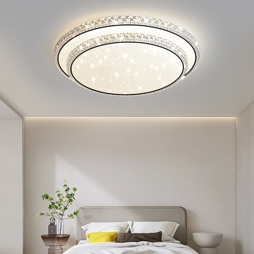 广东中山灯具led吸顶灯2026水晶客厅灯大厅吊顶灯长方形卧室灯饰