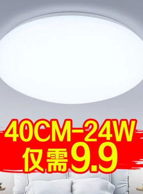 圆形LED吸顶灯卧室灯简约客厅灯餐厅灯过道阳台灯节能厨卫生间灯